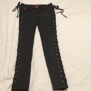Lace up Tripp NYC rocker jeans